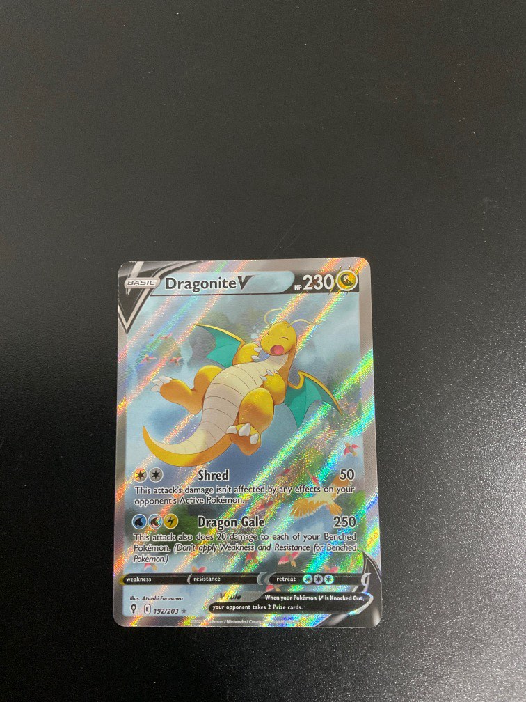 Dragonite V alt art Pokémon card TCG, Hobbies & Toys, Toys & Games on Carousell