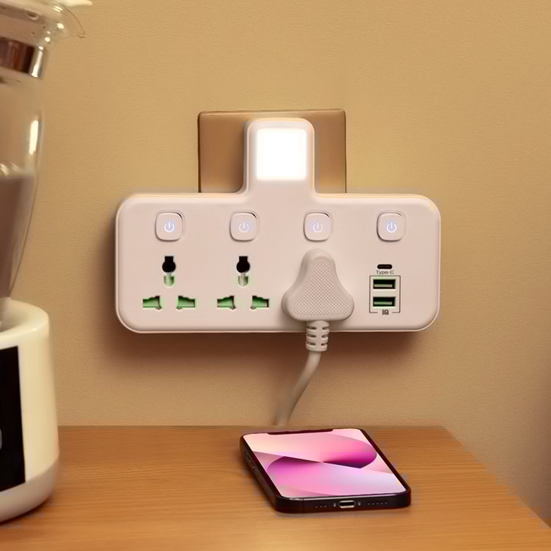 EU US UK Plug Universal Travel Adapter Power Strip AC Outlet Separate ...