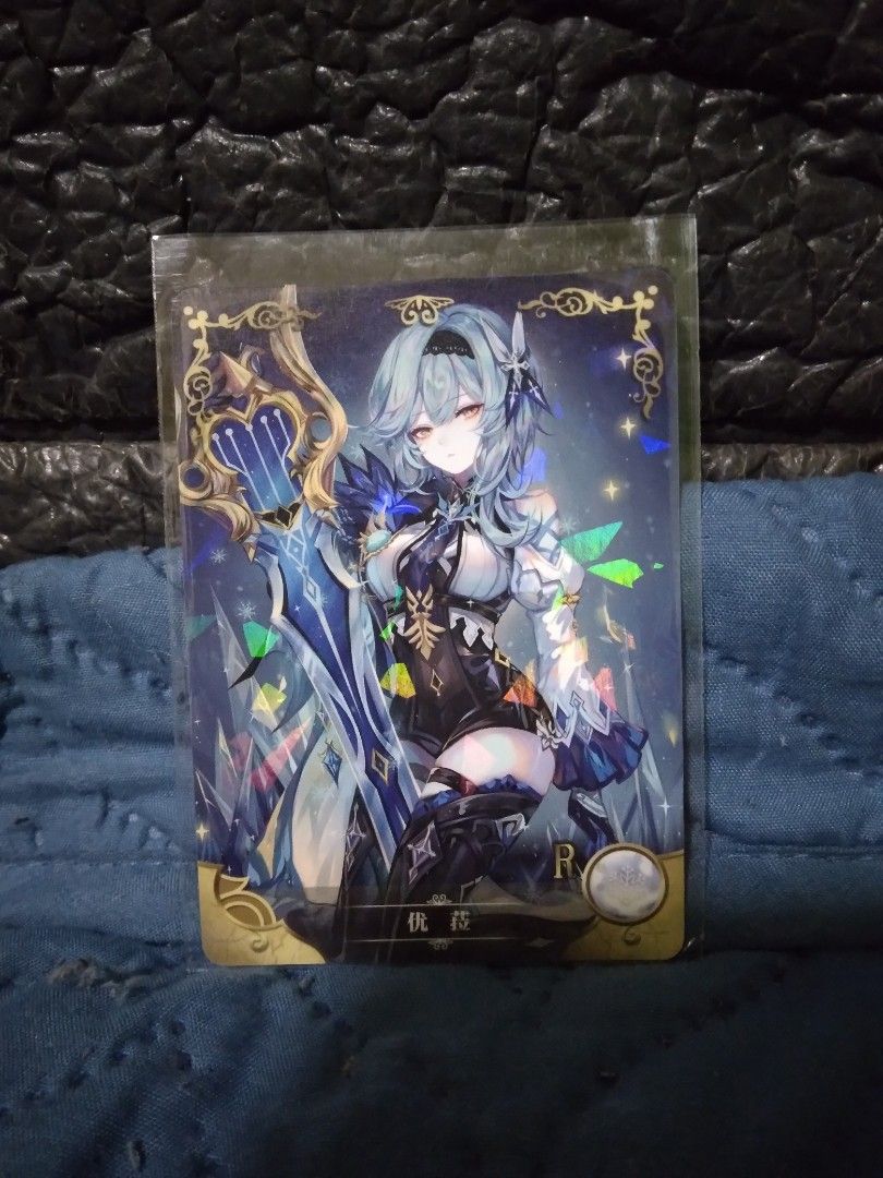 Eula ( Genshin Impact ) (Category: Raw Singles) located in Manila. Submitted by inari05 (Listing ID 1252924087, Image 1). Description: With Card sleeve when bought Asking 30 Good condition sf charged to buyer Payment: Gcash.