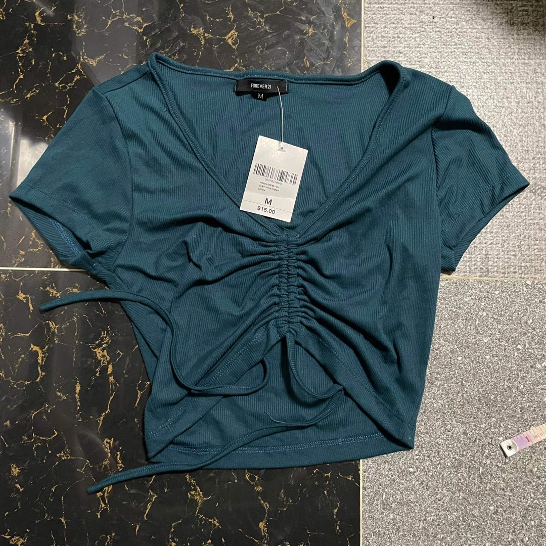Women's Emerald Green Crop Tank Top