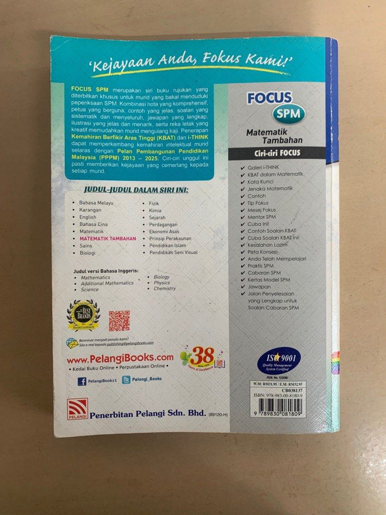 Focus addmaths book spm, Hobbies & Toys, Books & Magazines, Textbooks ...