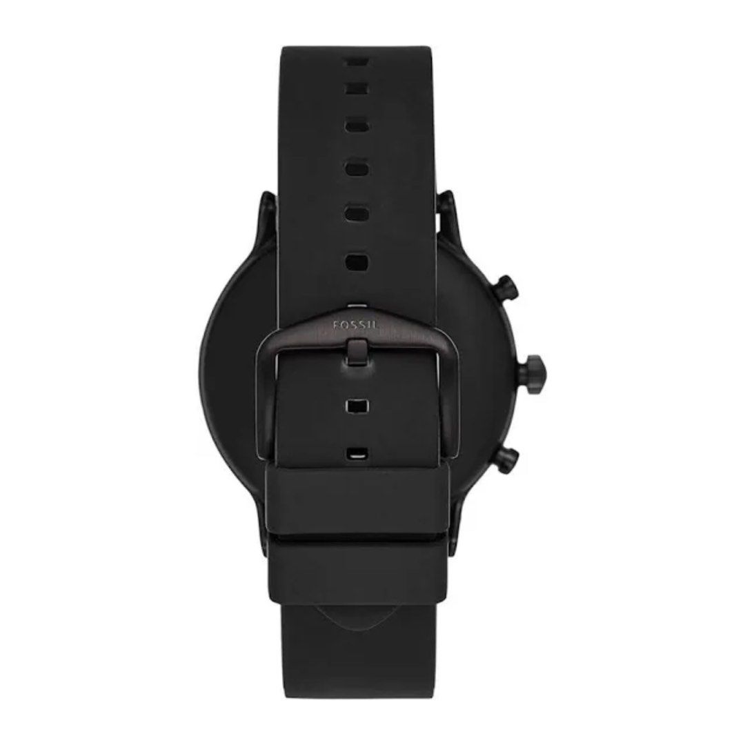Fossil Carlyle HR Gen 5 Smart Watch 44mm Stainless steel with black silicon band Mobile Phones Gadgets Wearables Smart Watches on Carousell