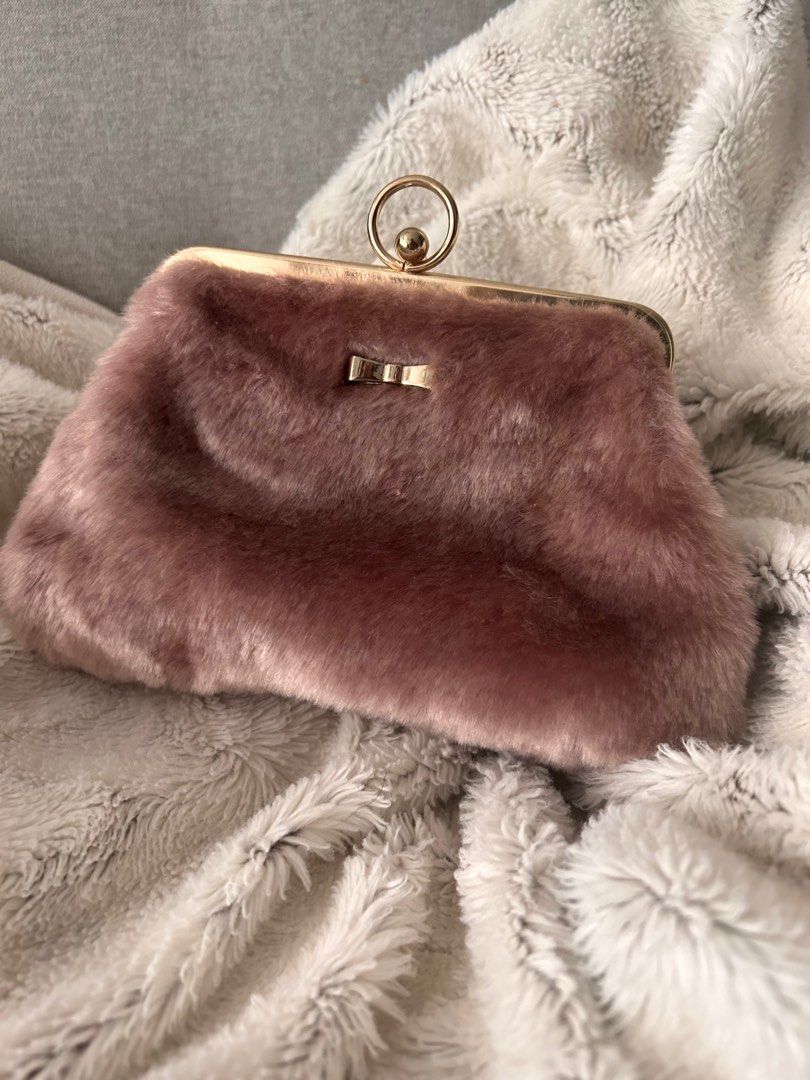 Vintage Fur Clutch LGHW Women s Fashion Bags Wallets Clutches