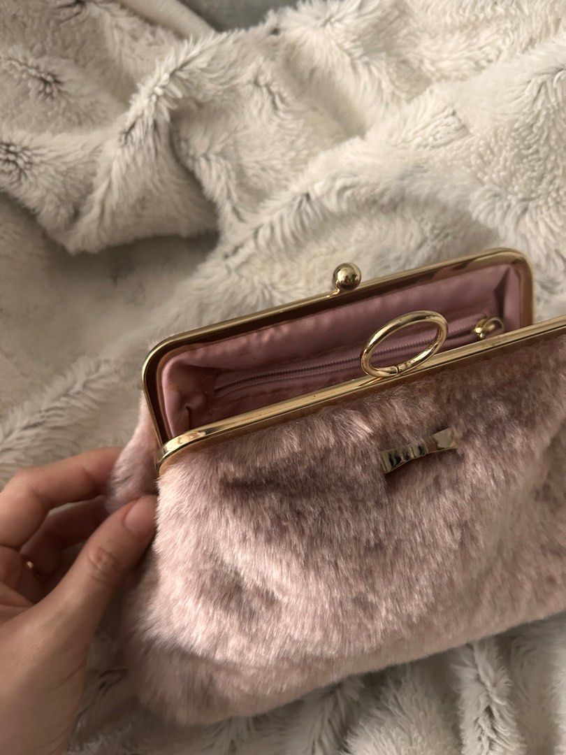 Fur clutch purse on sale