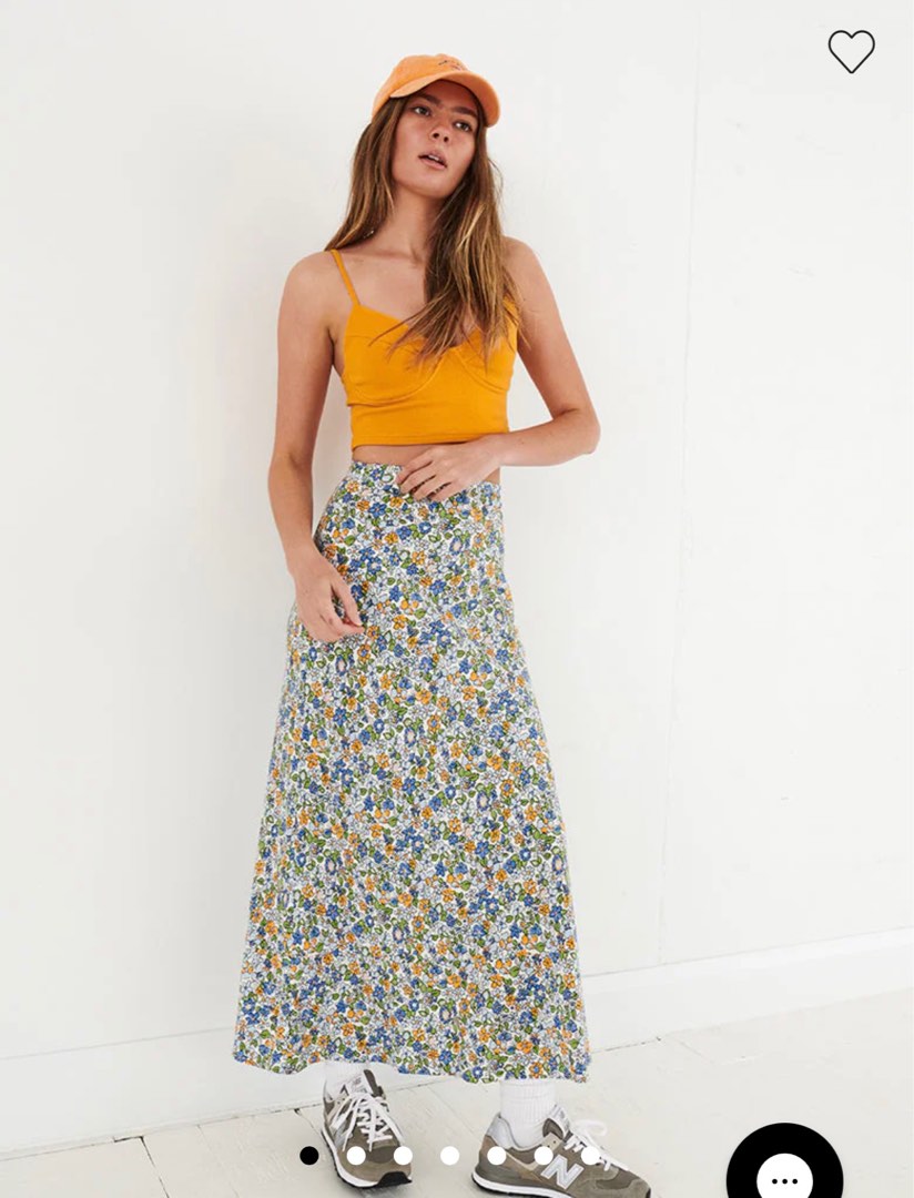 Ghanda white top denim skirt