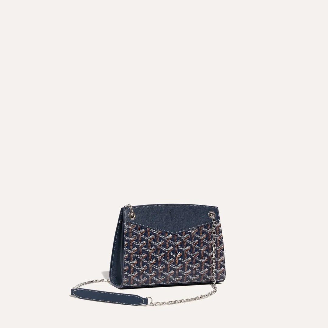 Goyard Rouette Structure Mini Bag Blue Goyardine Palladium