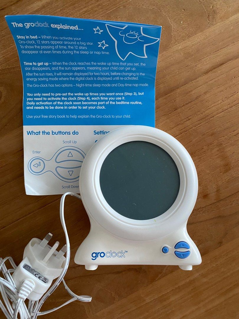 Gro clock sleep trainer clock for infants, Babies & Kids, Baby