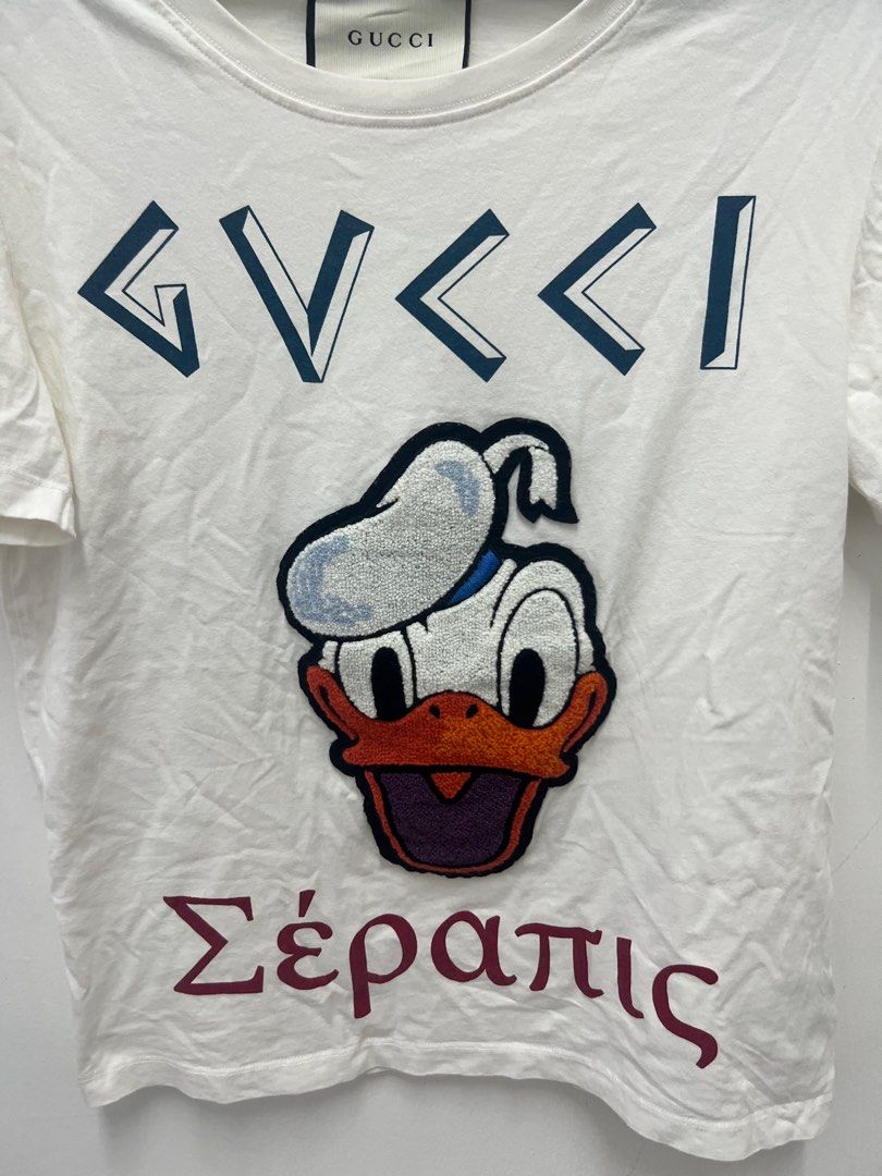 Gucci Donald Duck Shirt, Men's Fashion, Tops & Sets, Tshirts