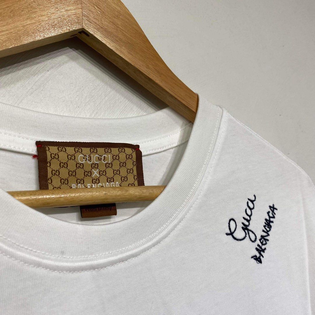 Gucci x Balenciaga Collab shirt., Men's Fashion, Tops & Sets, Tshirts &  Polo Shirts on Carousell