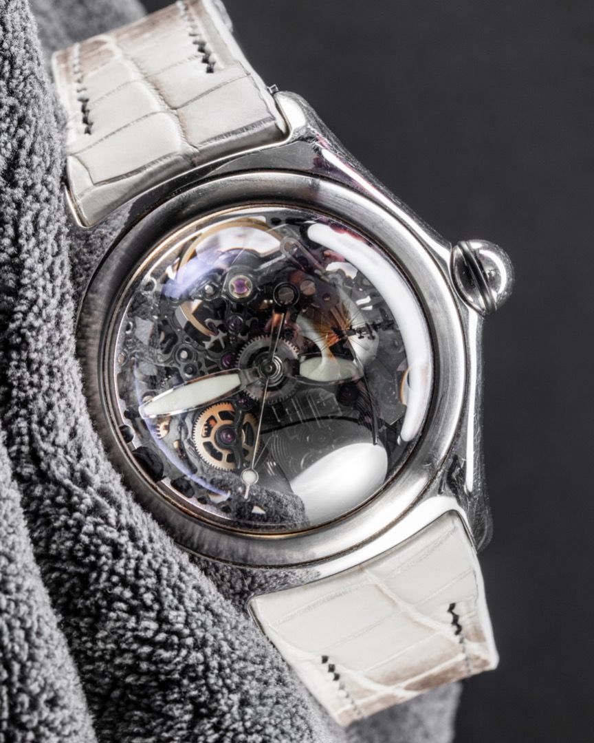 Corum bubble discount watch leather strap
