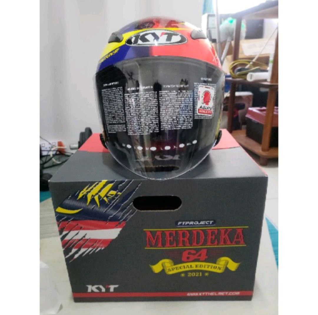 Helmet KYT Merdeka 64 Edition(Year 2021), Auto Accessories on Carousell