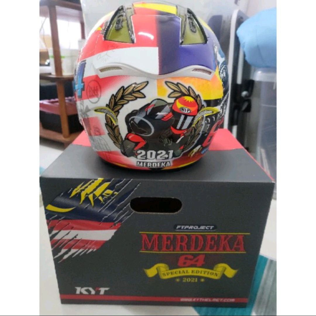 Helmet KYT Merdeka 64 Edition(Year 2021), Auto Accessories on Carousell