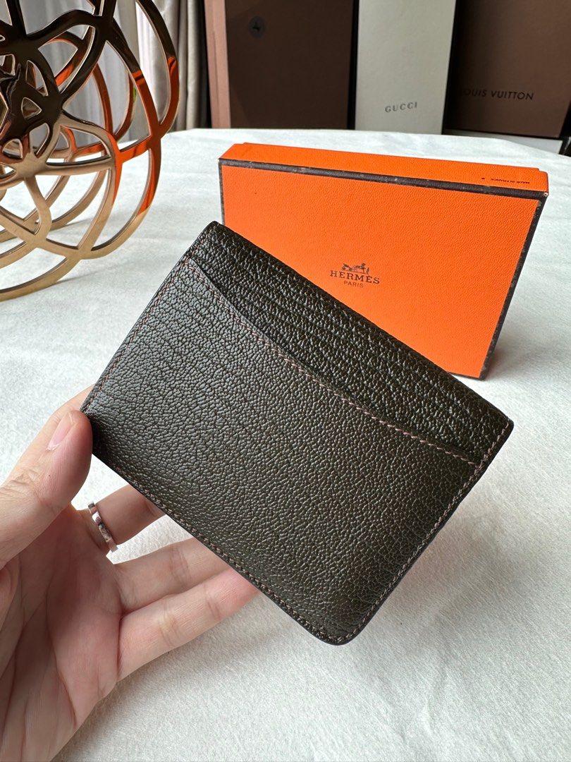 Hermes Dogon Compact Wallet Green - LVLENKA Luxury Consignment