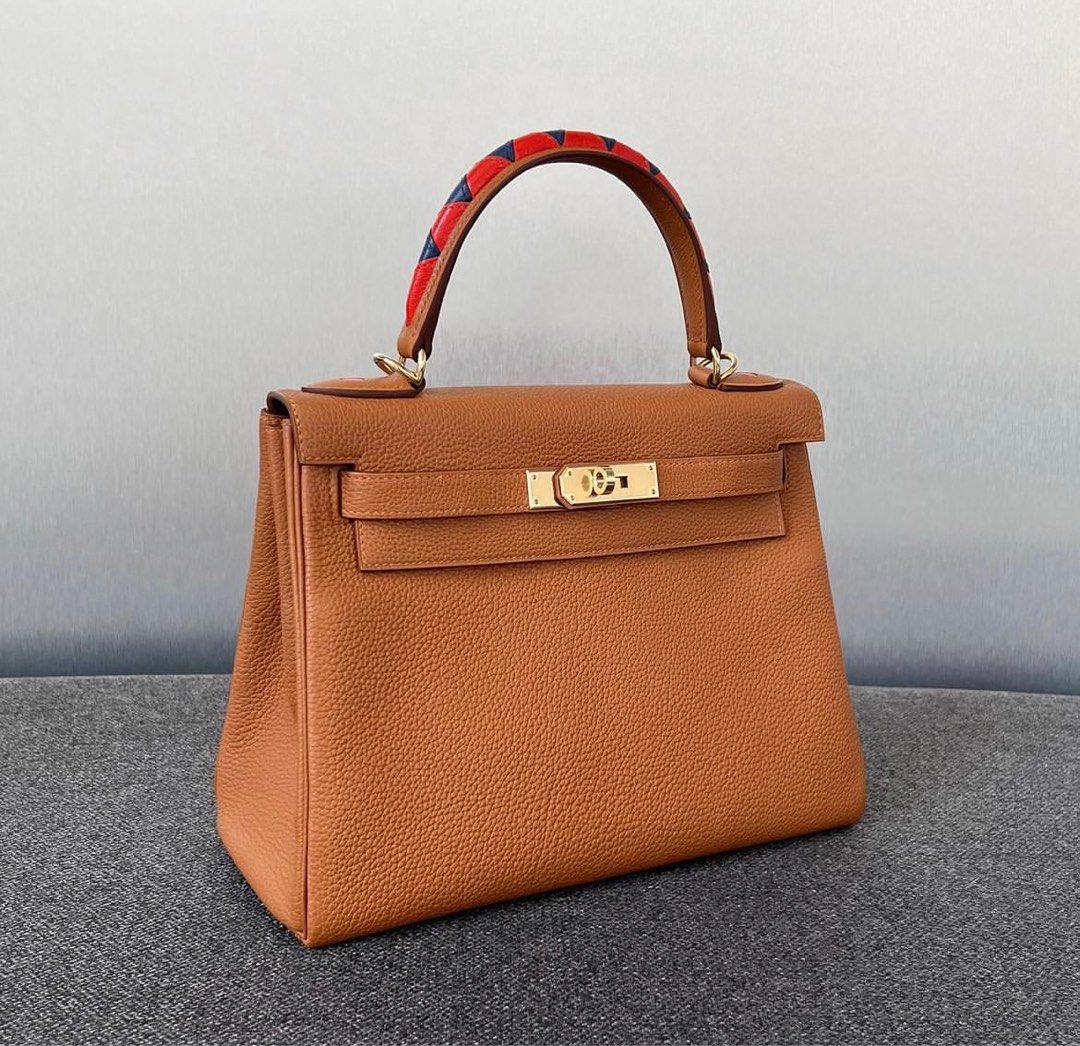 Hermes Kelly Depeches HSS 38 Briefcase Blue Electric Gold Hardware