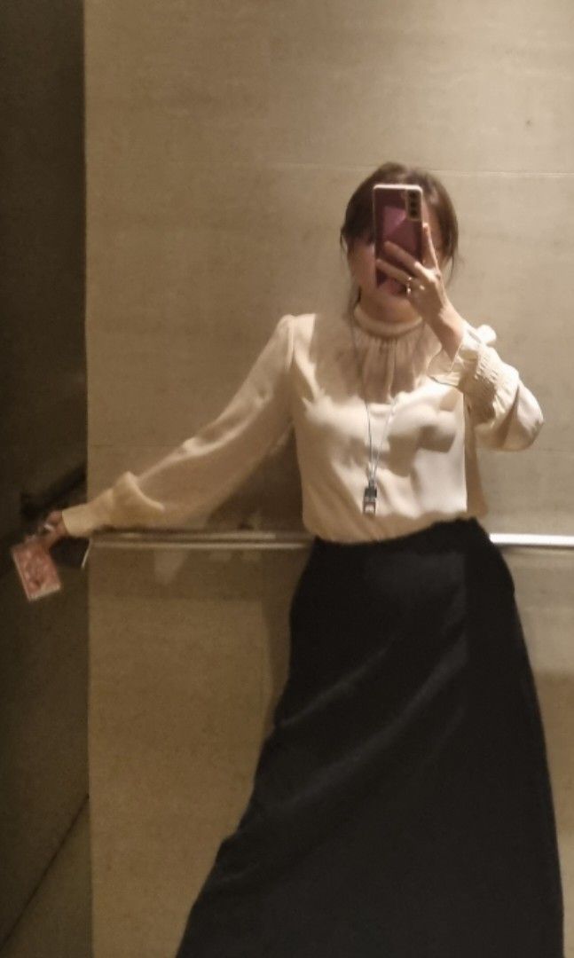 Chiffon high shop neck blouse