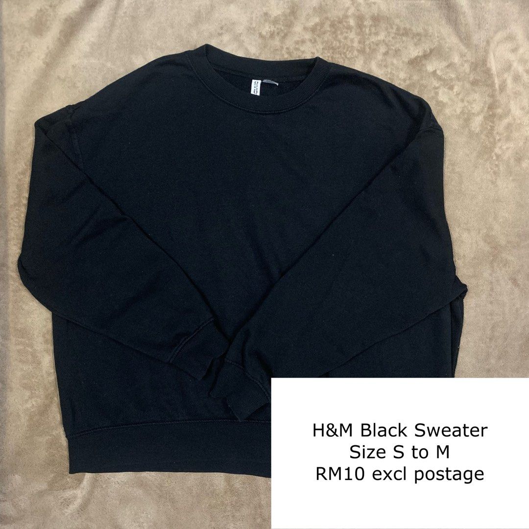 H and m black sweater sale