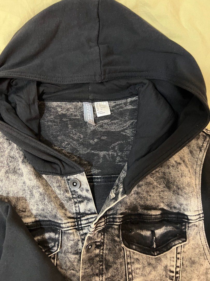 Jean jacket hoodie mens h&m shop