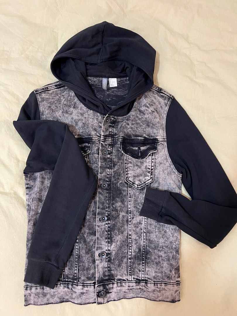 Jean jacket hoodie mens h&m shop