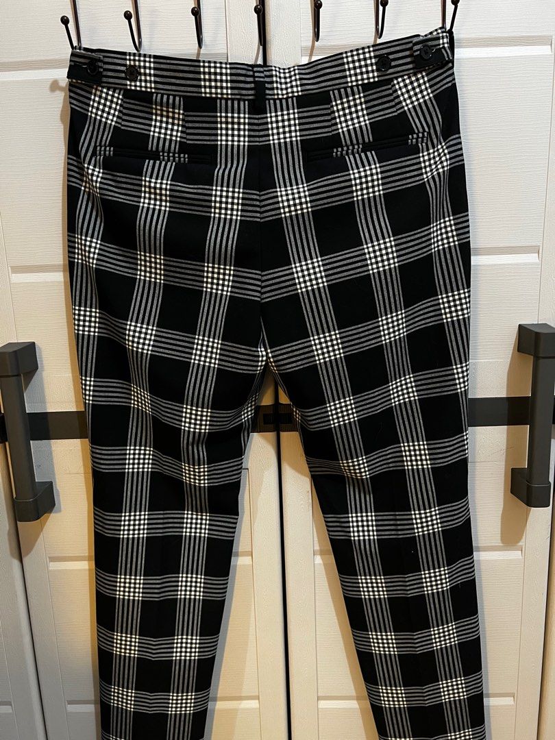H M Men Plaid Pants Men s Fashion Bottoms Trousers on Carousell