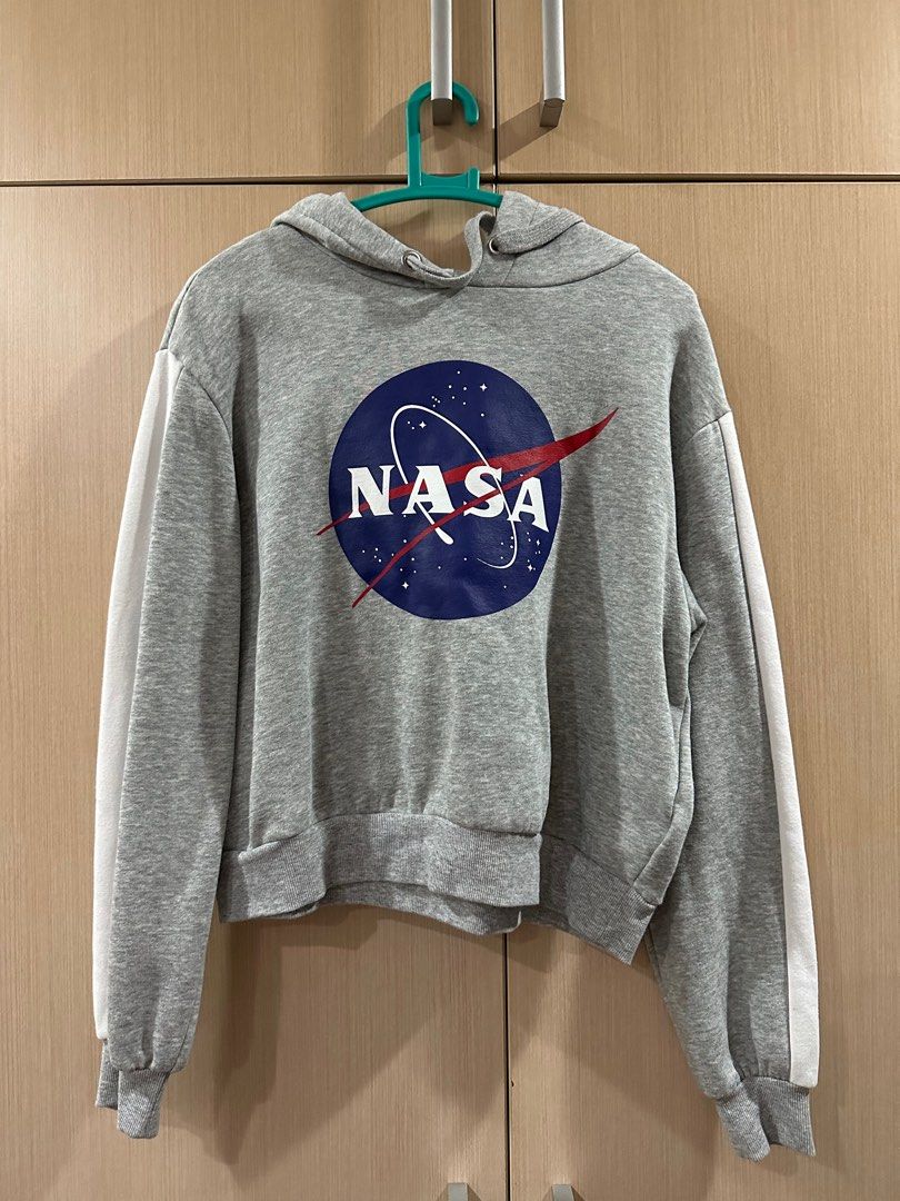 Nasa cropped hoodie h&m hot sale