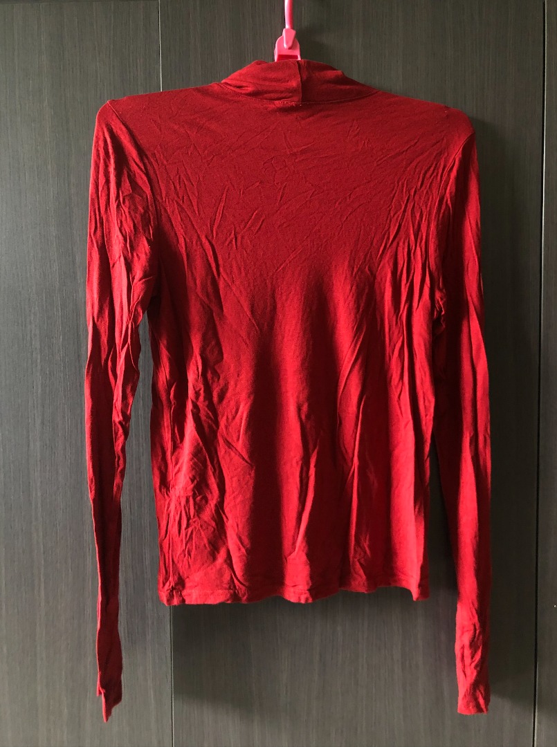 Red long sleeve turtleneck cheap