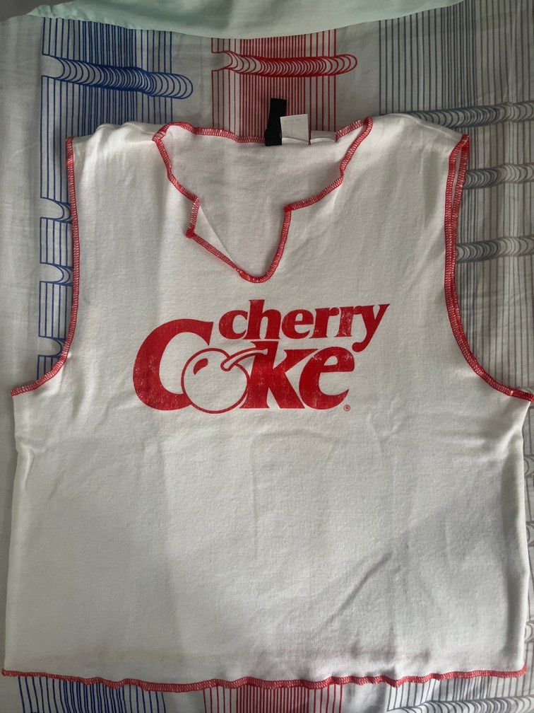 Womens H&M Red White Coca Cola Summer Tank Top BasketBall Jersey Size Small