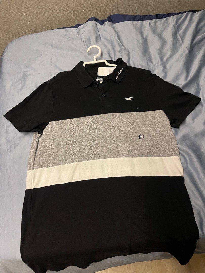Hollister layered colour polo Men s Fashion Tops Sets Tshirts