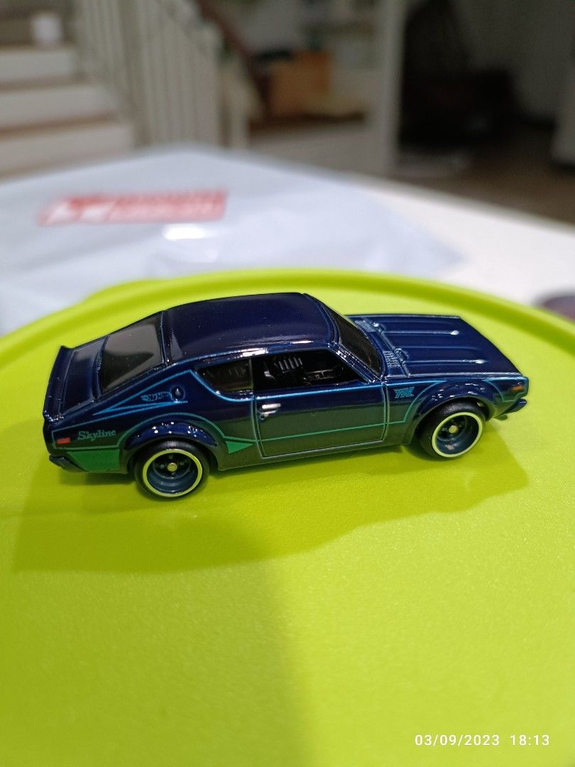 Hot Wheels Treasure Hunt Super TH - Nissan Skyline HT 2000GT-X #9/10 - 1/64 - Turquoise - NEUF