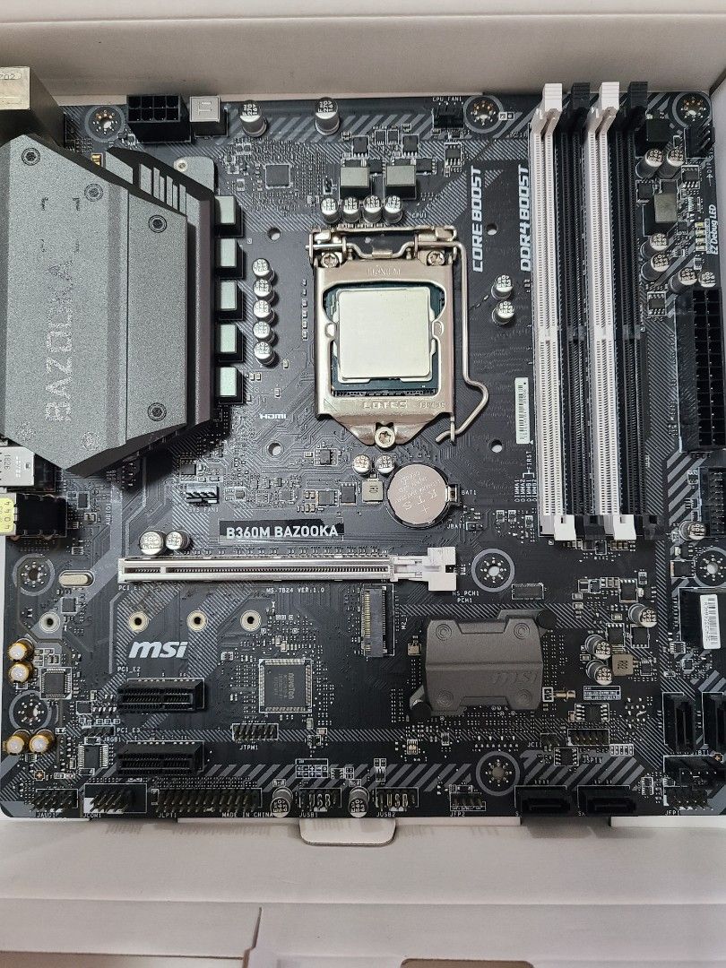 I5 9600k with msi b360m bazooka motherboard