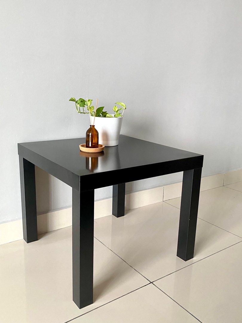 Ikea black sale square end table