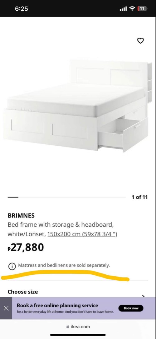 Ikea california king size bed frame on Carousell