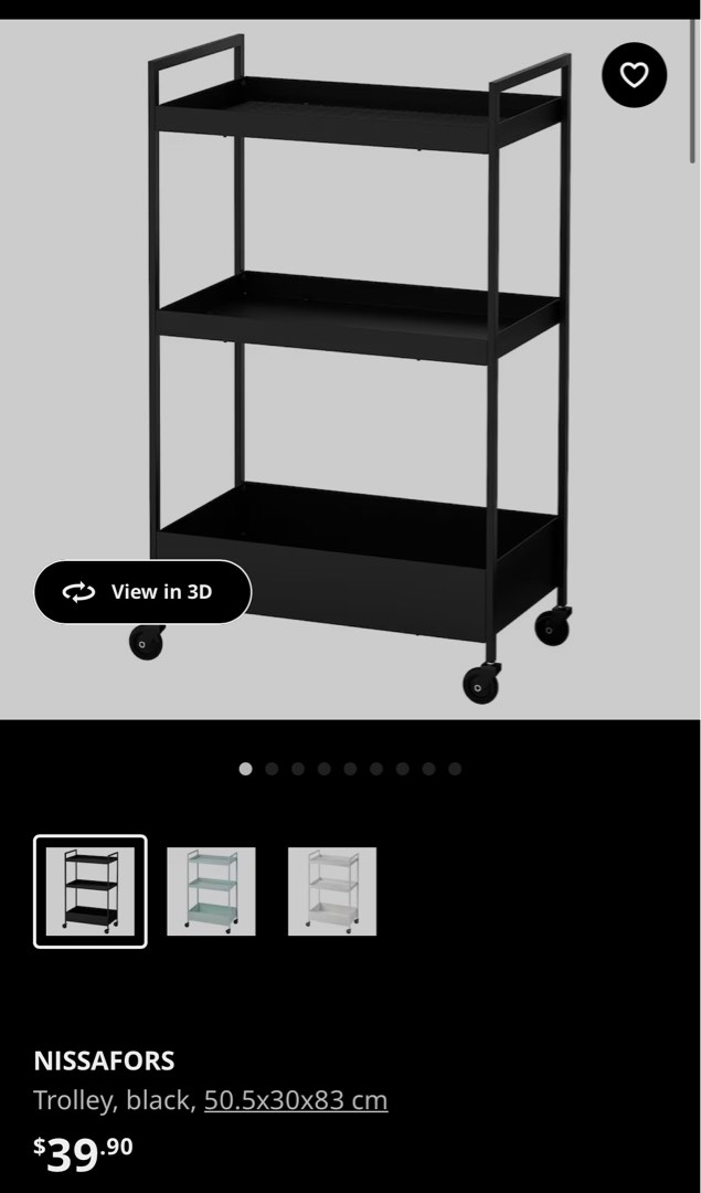 IKEA Nissford Trolley, Furniture & Home Living, Furniture, Shelves