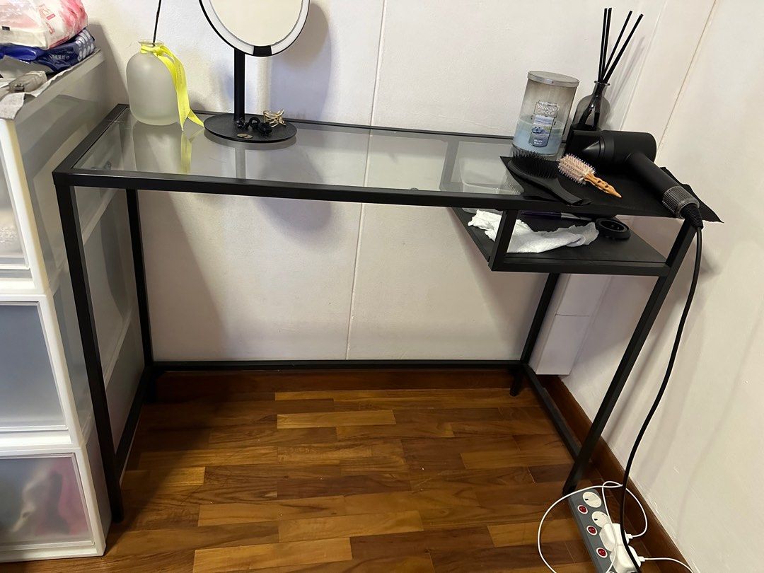 IKEA Table Glass Laptop Desk VITTSJ Furniture Home Living