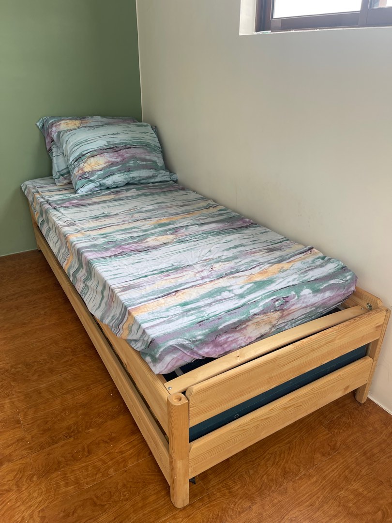 Ikea Utaker Stackable Bed with Mandaue Mattress, Furniture & Home