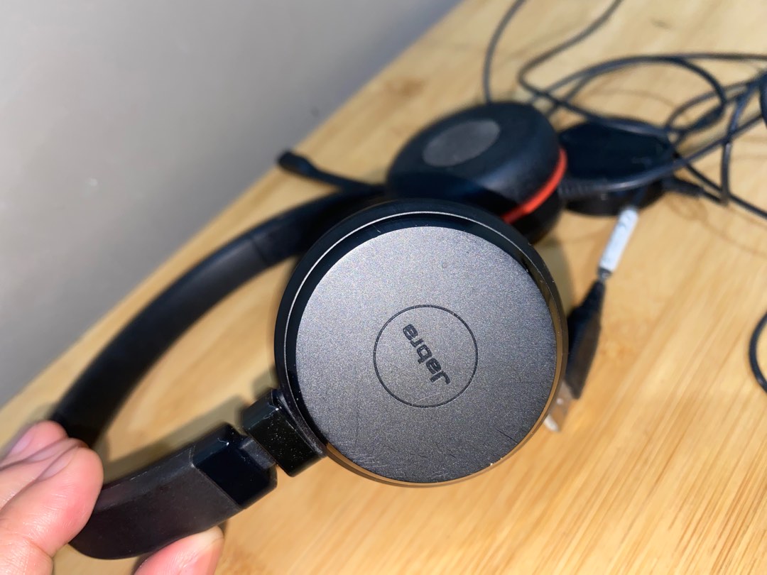 Jabra noise cancellation headset audio headphones headsets on carousell