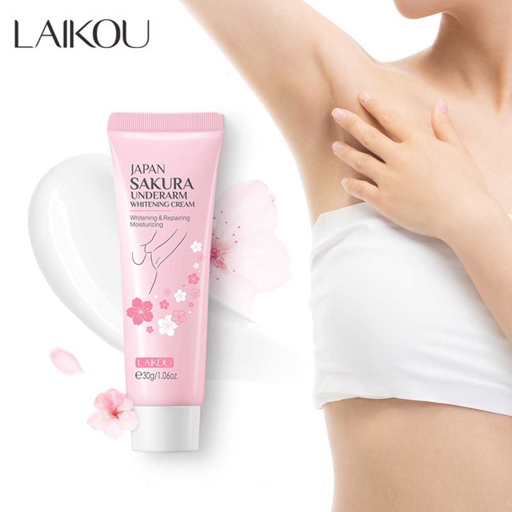 Japan Sakura Underarm Whitening Cream Knee Buttocks Dark Skin Bleach Improve Melanin