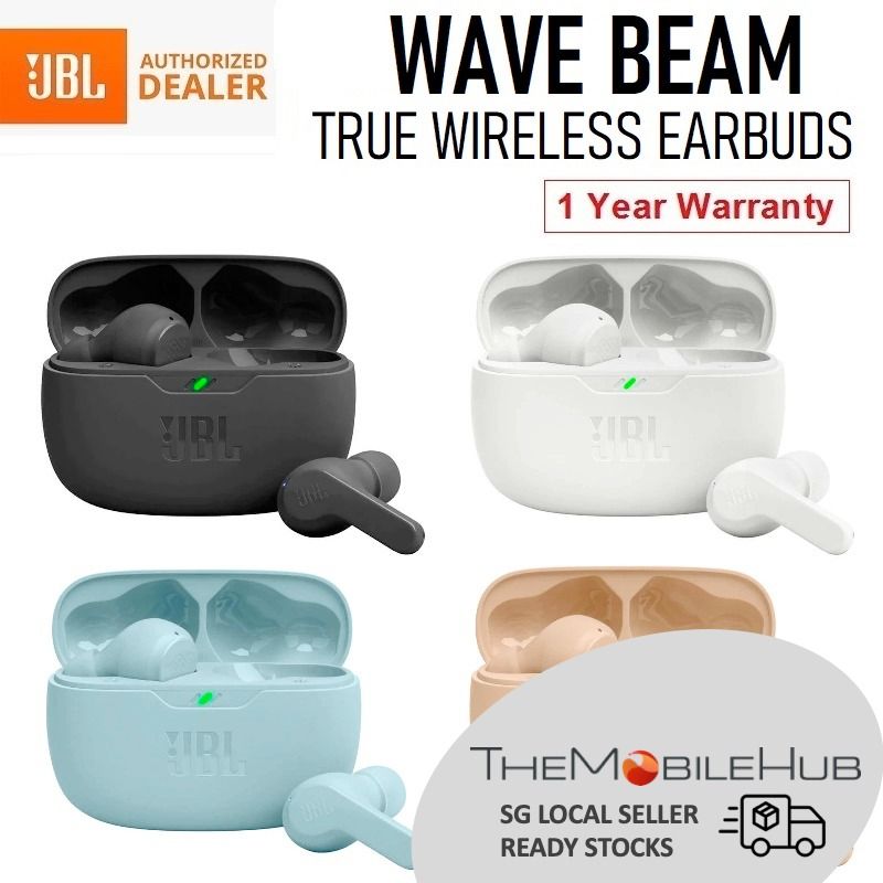 JBL Wave Beam True Wireless Bluetooth Earbuds Earpiece Headset TWS Charging  Case with Mic, Audio, Earphones on Carousell