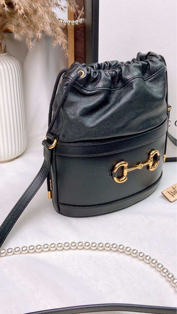 Horsebit bucket store bag