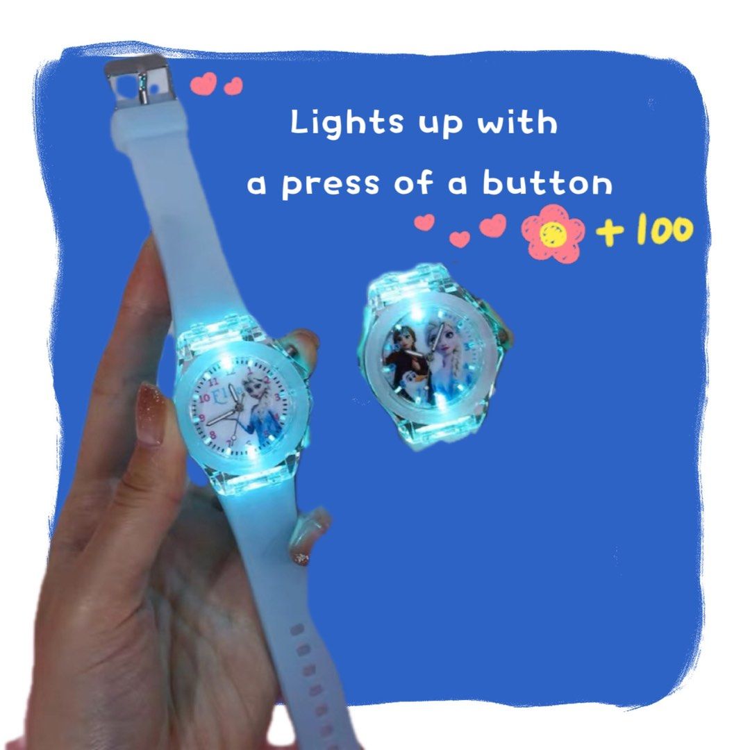Kids frozen Elsa Anna watch with light Hobbies Toys Travel