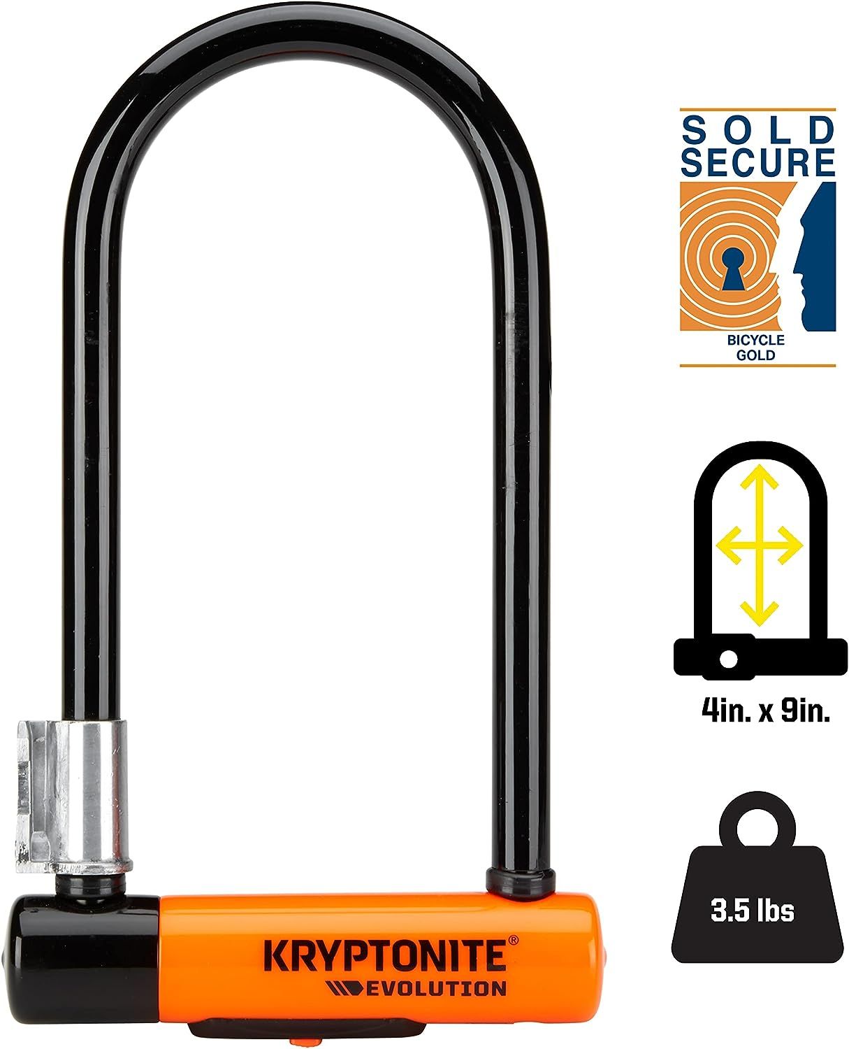 Kryptonite Evolution 11-14mm U-Lock with FlexFrame-U Bracket (Category: Parts & Accessories) located in Singapore. Submitted by justgooddeal (Listing ID 1252872273, Image 4). Description: 14mm Hardended Max Performance Steel Shackle Resists Hand Tools, Bolt Cutters, and Leverage Attacks.Note: Measure your door's backset, cross bore and thickness to ensure you find the right fit. Interior Locking Dimensions; 4" x 9" Key Safe Program; Kryptonite wi