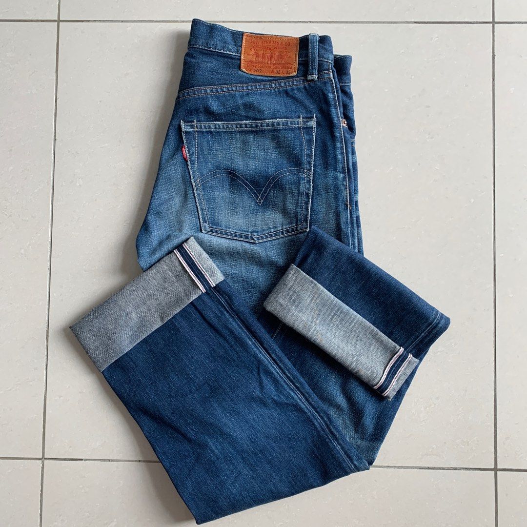 Levis 502 selvedge Men s Fashion Bottoms Jeans on Carousell