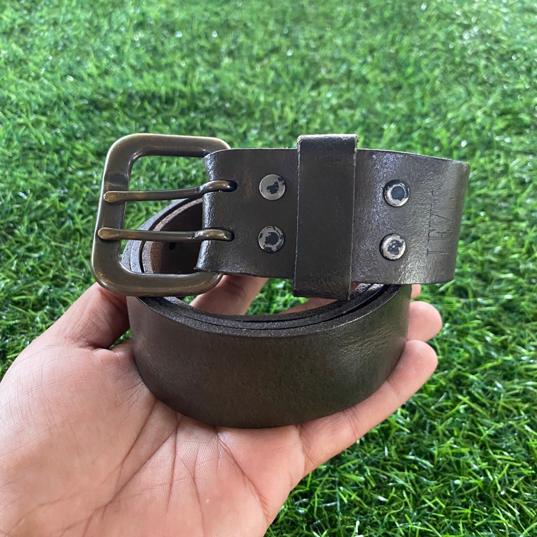 Levis Double Hole Belt Made In Genuine Leather Men s Fashion Watches Accessories Belts on Carousell
