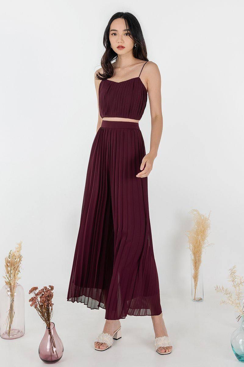 Maroon flowy pants outlet