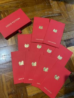 LOUIS VUITTON LV LUNAR NEW YEAR 2020 RAT RED POCKETS ENVELOPES x 12 with box