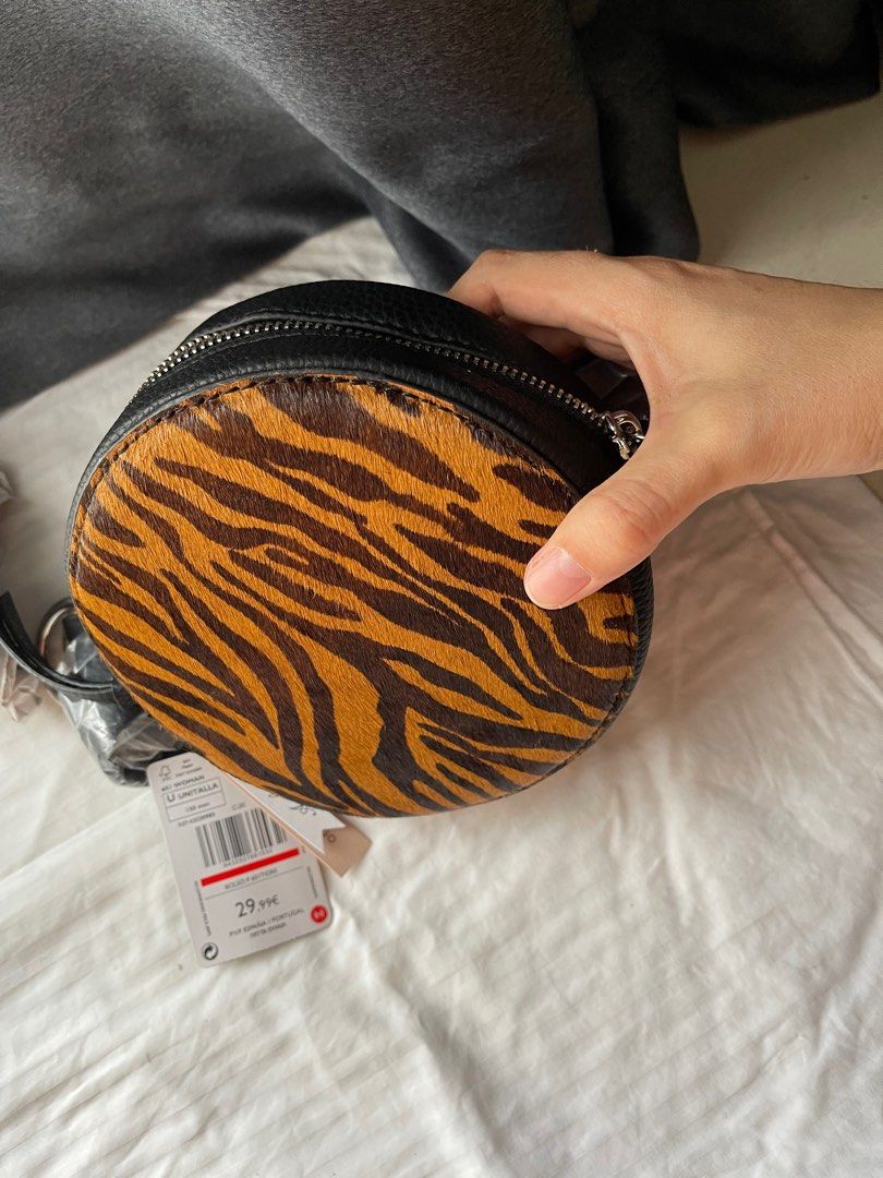 Mango animal print belt clearance bag