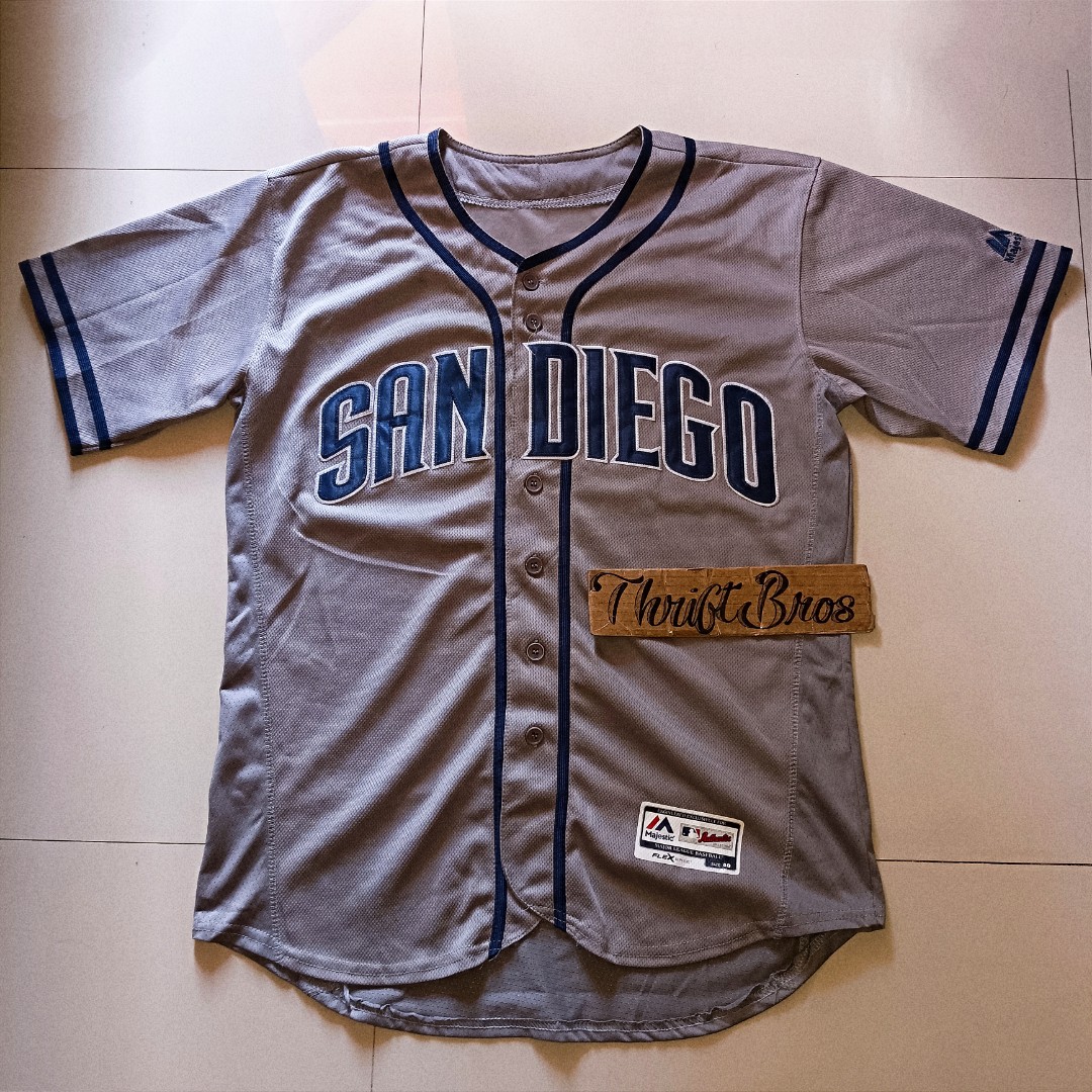 Youth San Diego Padres L (12/14) Embroidered Jersey (Navy Blue) True Fan