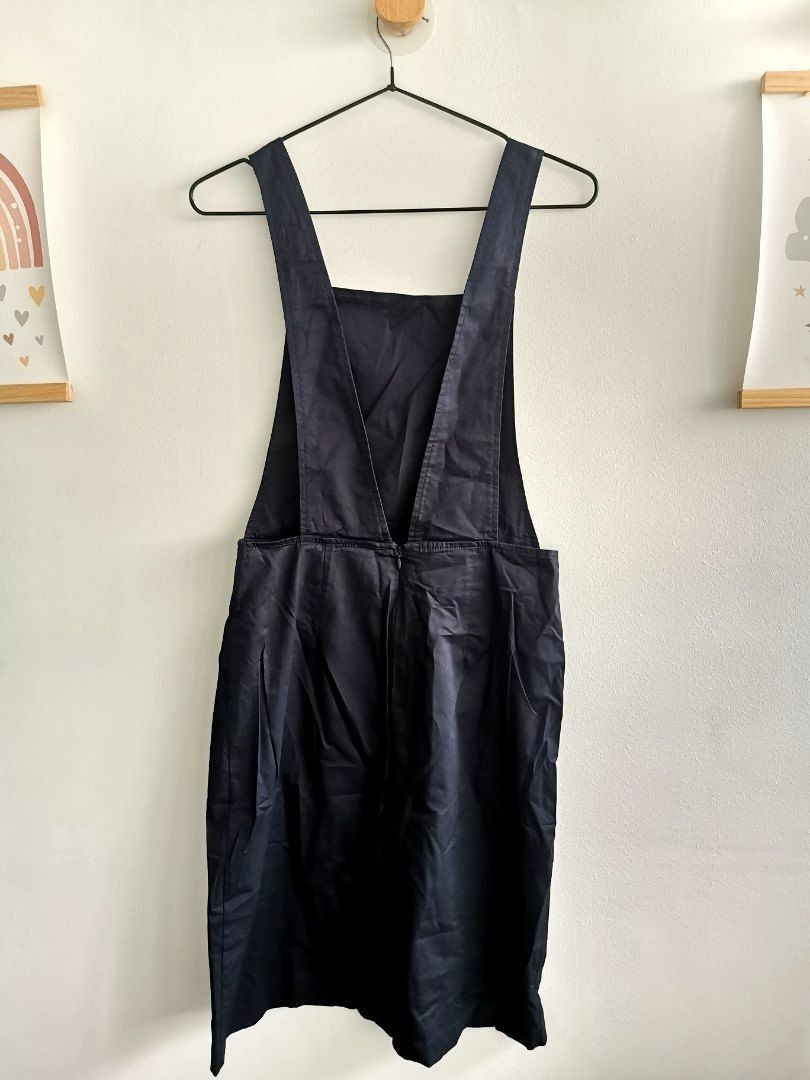 MNG Mango navy pinafore dress