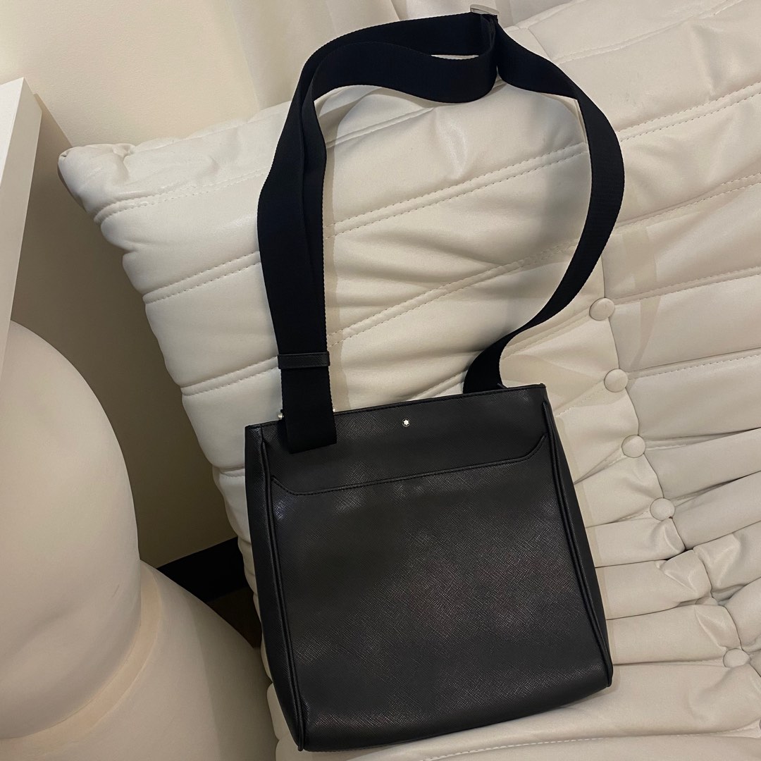 Montblanc Leather Messenger Bag, Luxury, Bags & Wallets on Carousell