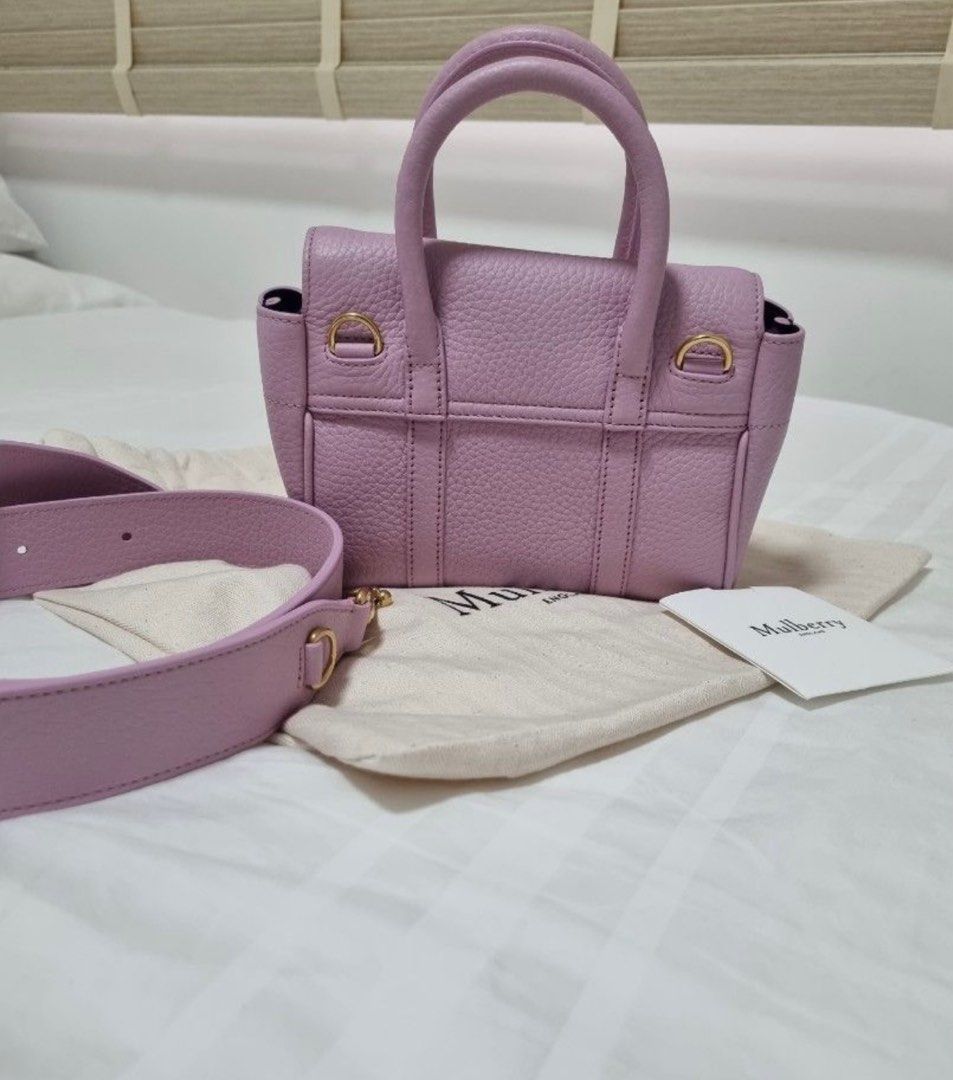 Mulberry 2WAY Handbag Mini Zipped Bayswater HH5462 Lilac Blossom