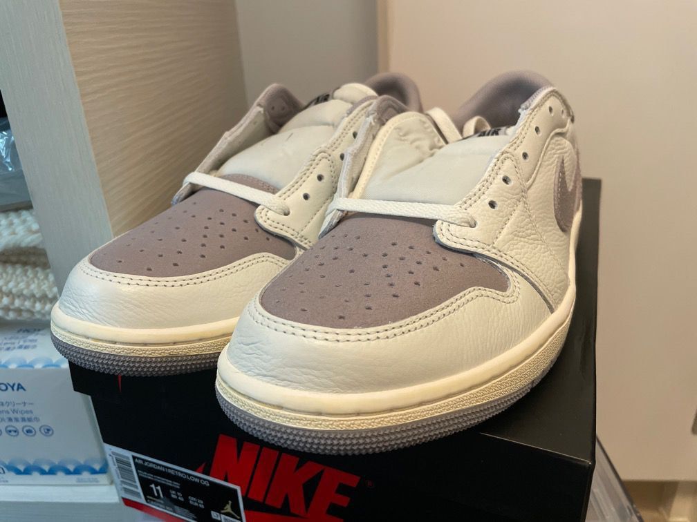 Nike Air Jordan 1 retro low oh atmosphere grey, 男裝, 鞋, 波鞋